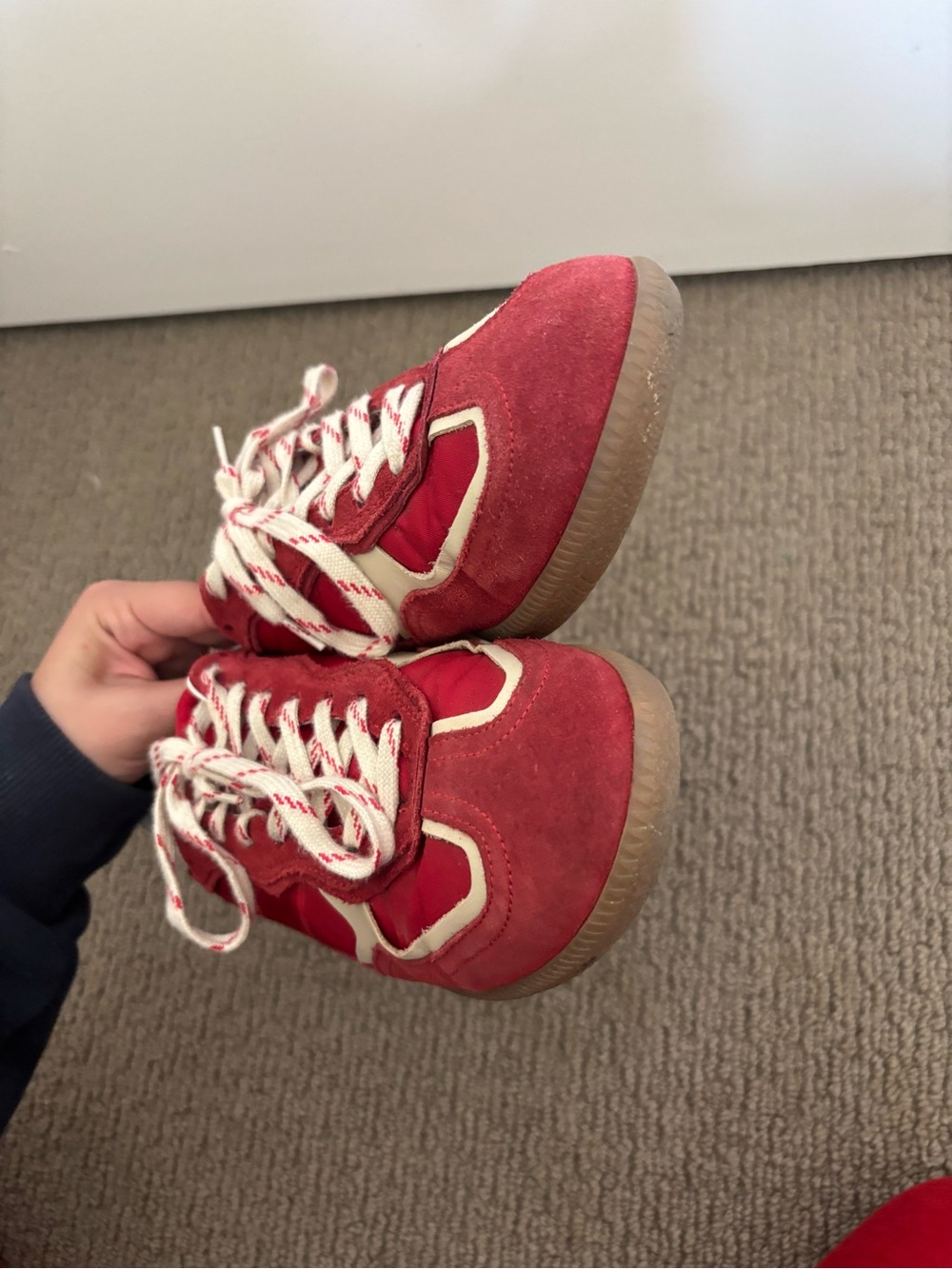 Alohas Rife red panelled nylon and suede sneakers - Picture 9 of 13